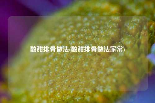 酸甜排骨做法(酸甜排骨做法家常)